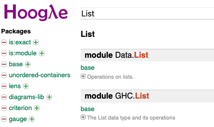 Data.List at Hoogle